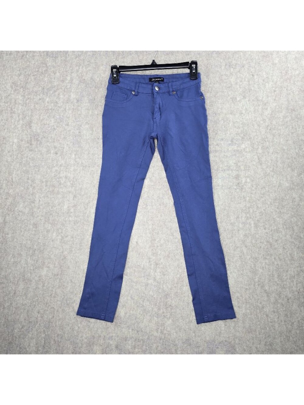 Shinestar Womens Blue Skinny Pants Size S Mid-Rise Stretch Polyester Blend